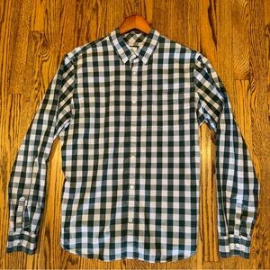 Gingham lived-in slim casual shirt